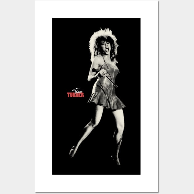 Tina Turner Queen of Rock n Roll Wall Art by gwpxstore